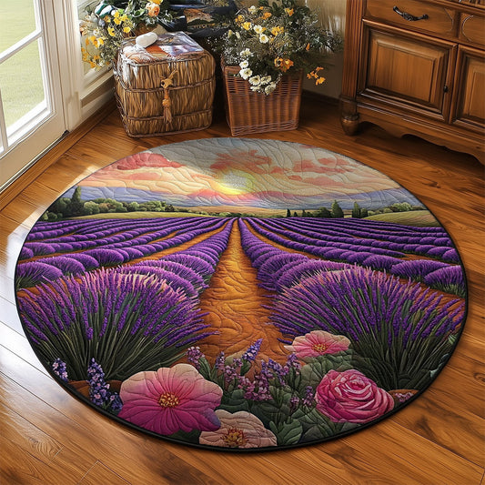 Lavender Garden WJ1804030CL Quilted Round Mat