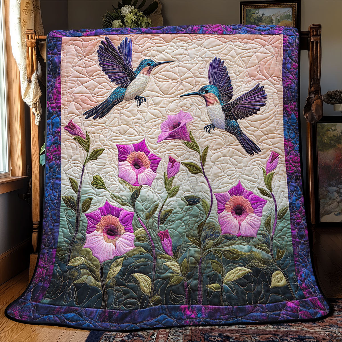 Blooming Hummingbird WJ1001006CL Quilt