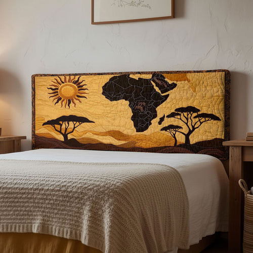 African Roots WN2012004CL Quilted Headboard Slipcover