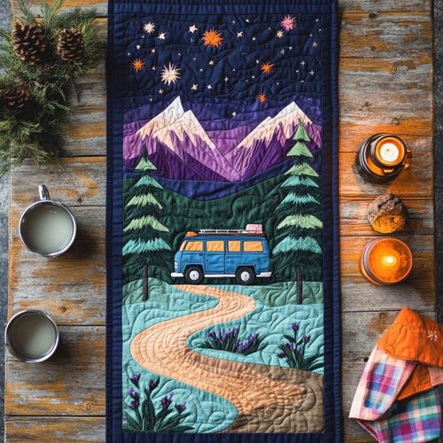 Camping Night WY0206004CL Quilted Table Runner