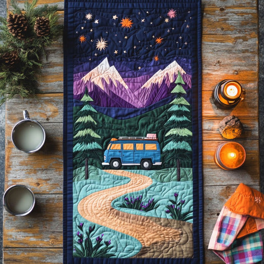 Camping Night WY0206004CL Quilted Table Runner