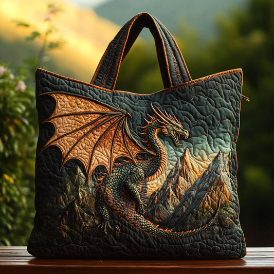 Crimson Dawn Dragon WN3009004CL Quilted Tote Bag