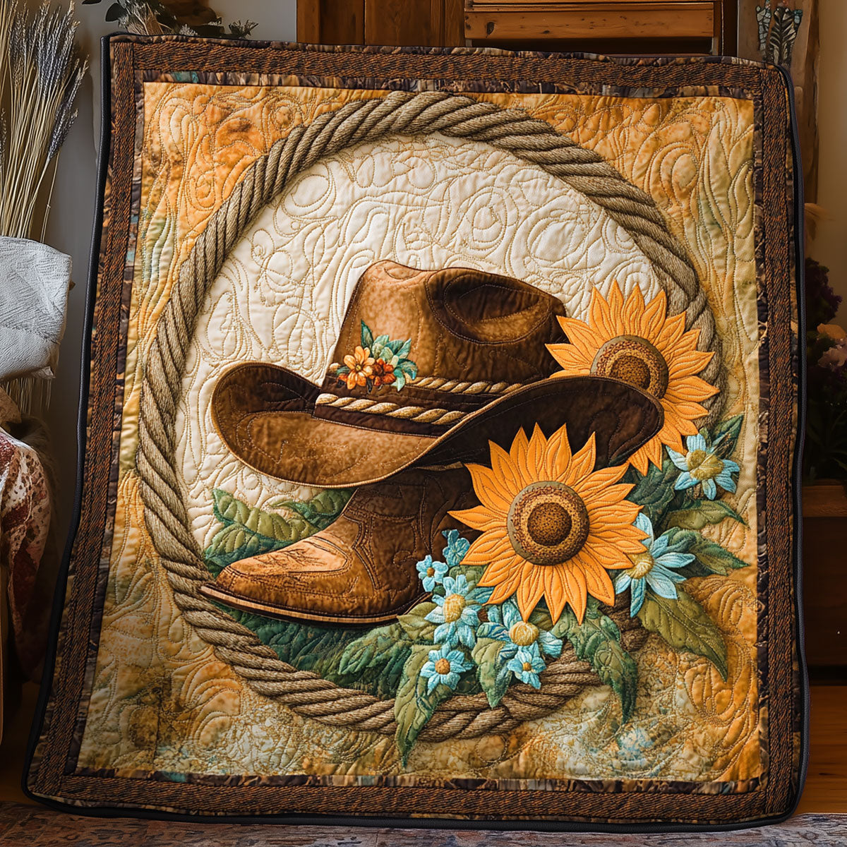 Sunflower Cowboy WX1306042CL Quilt