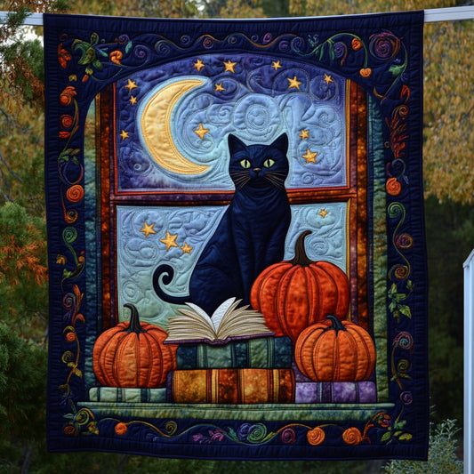 Cat's Reading Night DH0410034CL Quilt