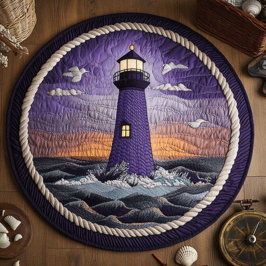 Guiding Lighthouse WN0404007CL Quilted Round Mat