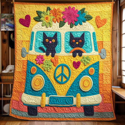 Hippie Cat CW1411010CL Quilt