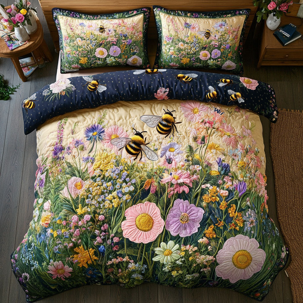 Hardworking Bee In Garden WY2003046CL Duvet Cover Set