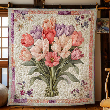 Beautiful Tulip WY0503092CL Quilt