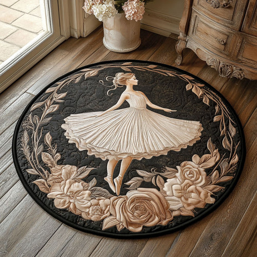 Rose Reverie CP0606024CL Quilted Round Mat