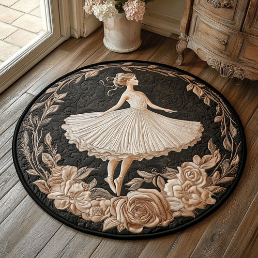 Rose Reverie CP0606024CL Quilted Round Mat