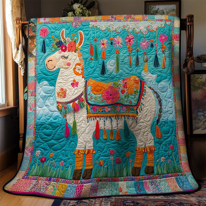 Floral Adorned Llama WN2312028CL Quilt