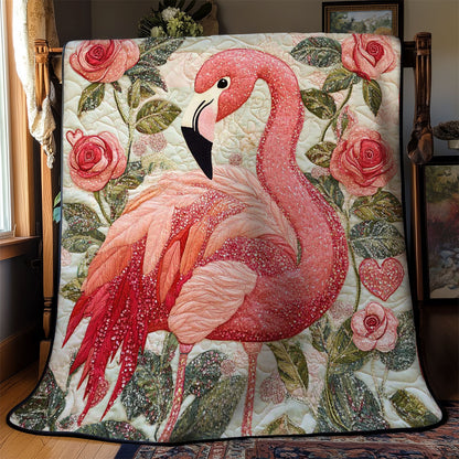 Flamingo And Roses WN0201026CL Quilt