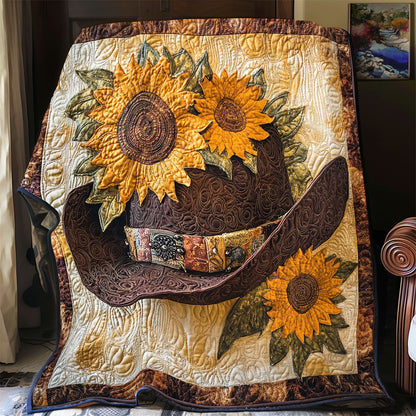 Sunflower Hat Cowboy WX0805036CL Quilt