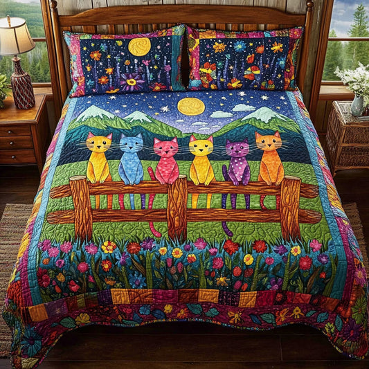 Cats In Fence WY1402040CL Duvet Cover Set