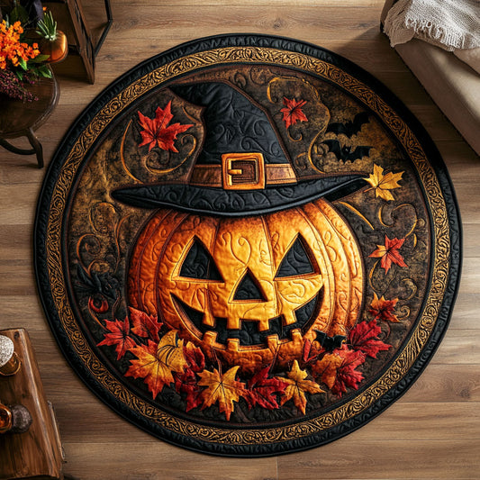 Mystic Pumpkin Witch CW0808006CL Quilted Round Mat
