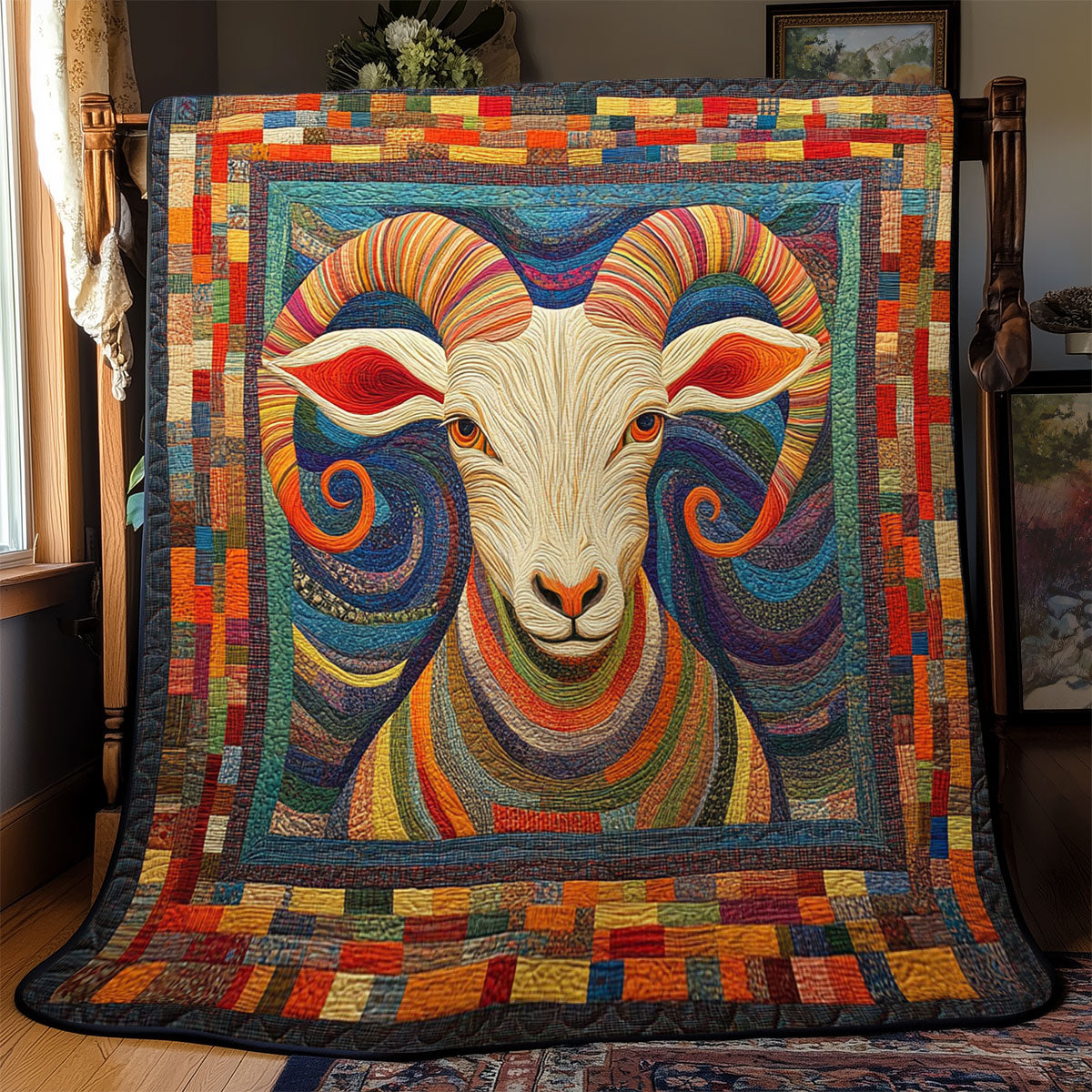 Folk Goat WJ2712019CL Quilt