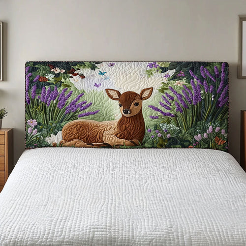 Lavender Deer QA2212007CL Quilted Headboard Slipcover