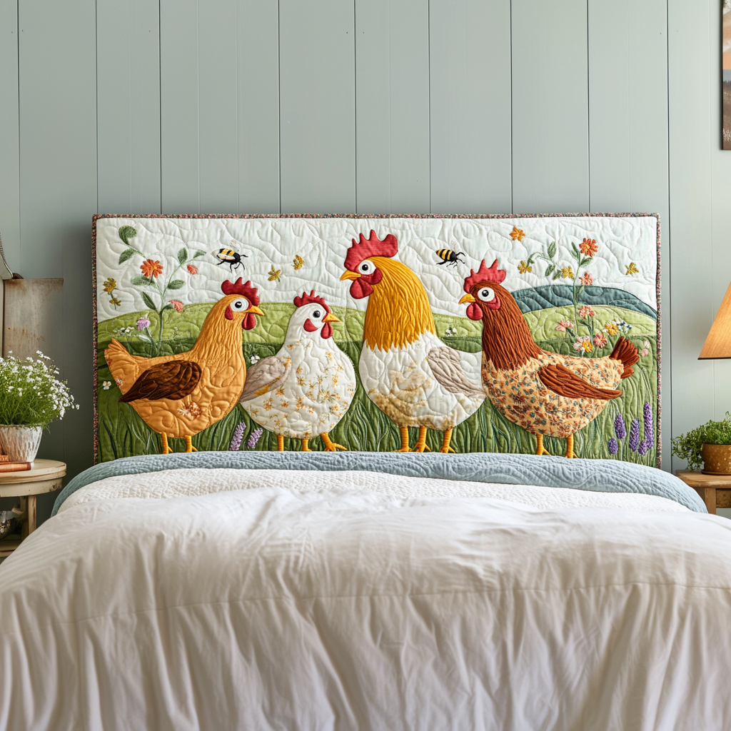 Garden Chicken XR1612003CL Quilted Headboard Slipcover