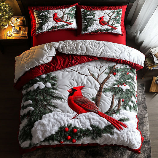 Cardinals In Snowland CP0206040CL Duvet Cover Set