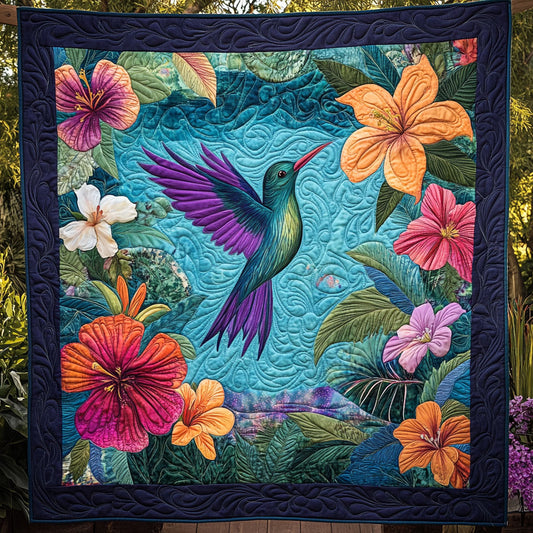 Hummingbird Among Tropical Bloom DH3009039CL Quilt
