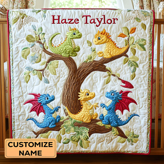 Cozy Dragon Nest WN1807024CL Personalized Baby Quilt