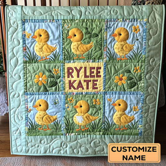 Little Duckling WY2607032CL Personalized Baby Quilt