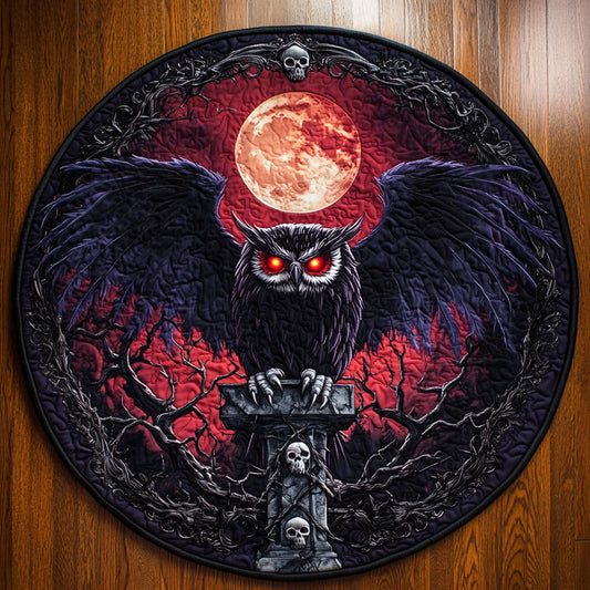 Owl Haunted Night CW2908008CL Quilted Round Mat