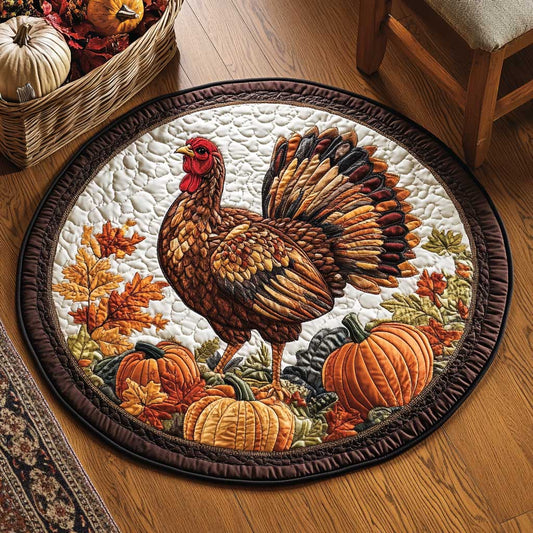 Maple Turkey WN1903046CL Quilted Round Mat