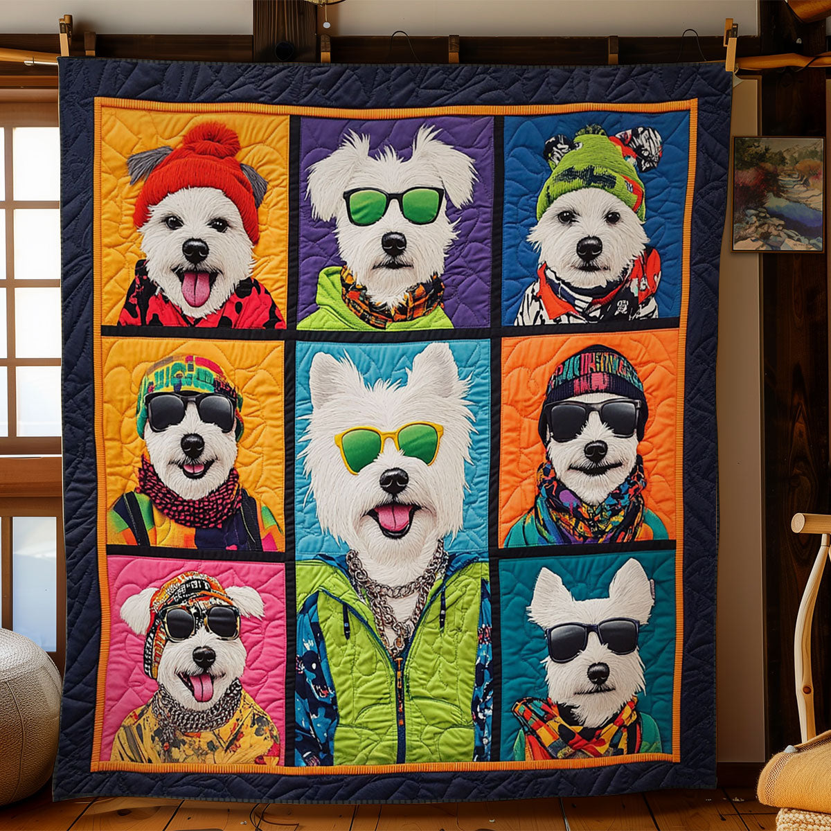 Westie Attitude WN0406047CL Quilt