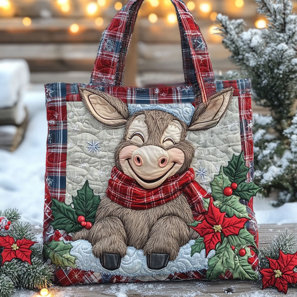 Donkey Holiday Glow WN1111035CL Quilted Tote Bag