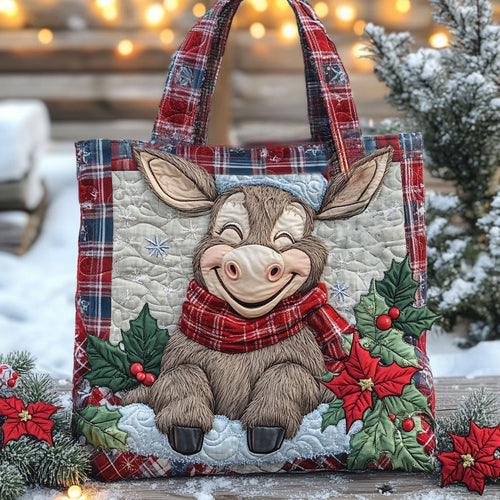 Donkey Holiday Glow WN1111035CL Quilted Tote Bag