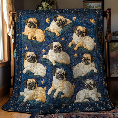 Sleeping Pugs WY2102016CL Quilt