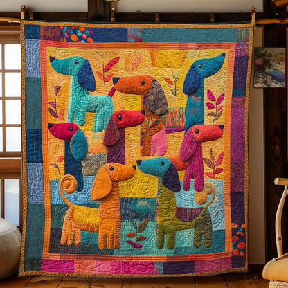 Dachshund Sweater Squad WN2907037CL Quilt