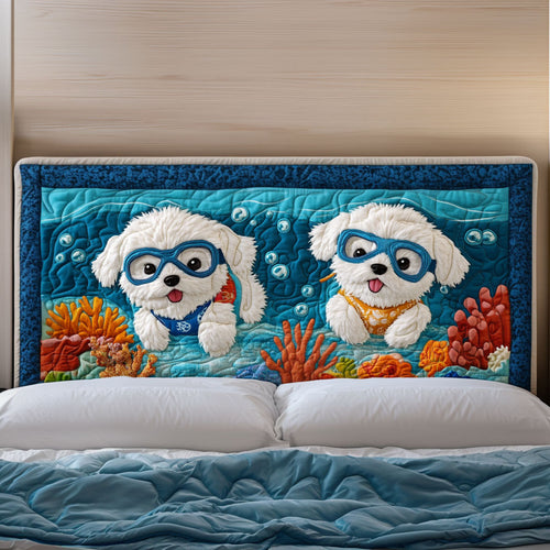 Underwater Puppy KL3012025CL Quilted Headboard Slipcover