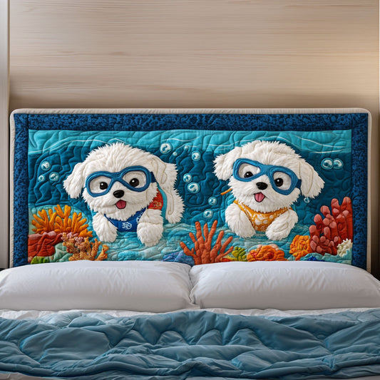 Underwater Puppy KL3012025CL Quilted Headboard Slipcover