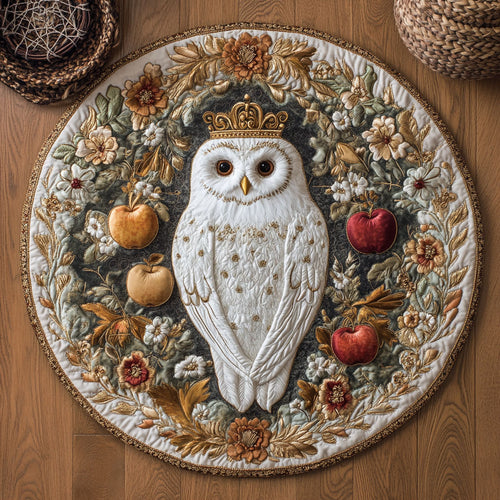 King White Owl WY1006012CL Quilted Round Mat