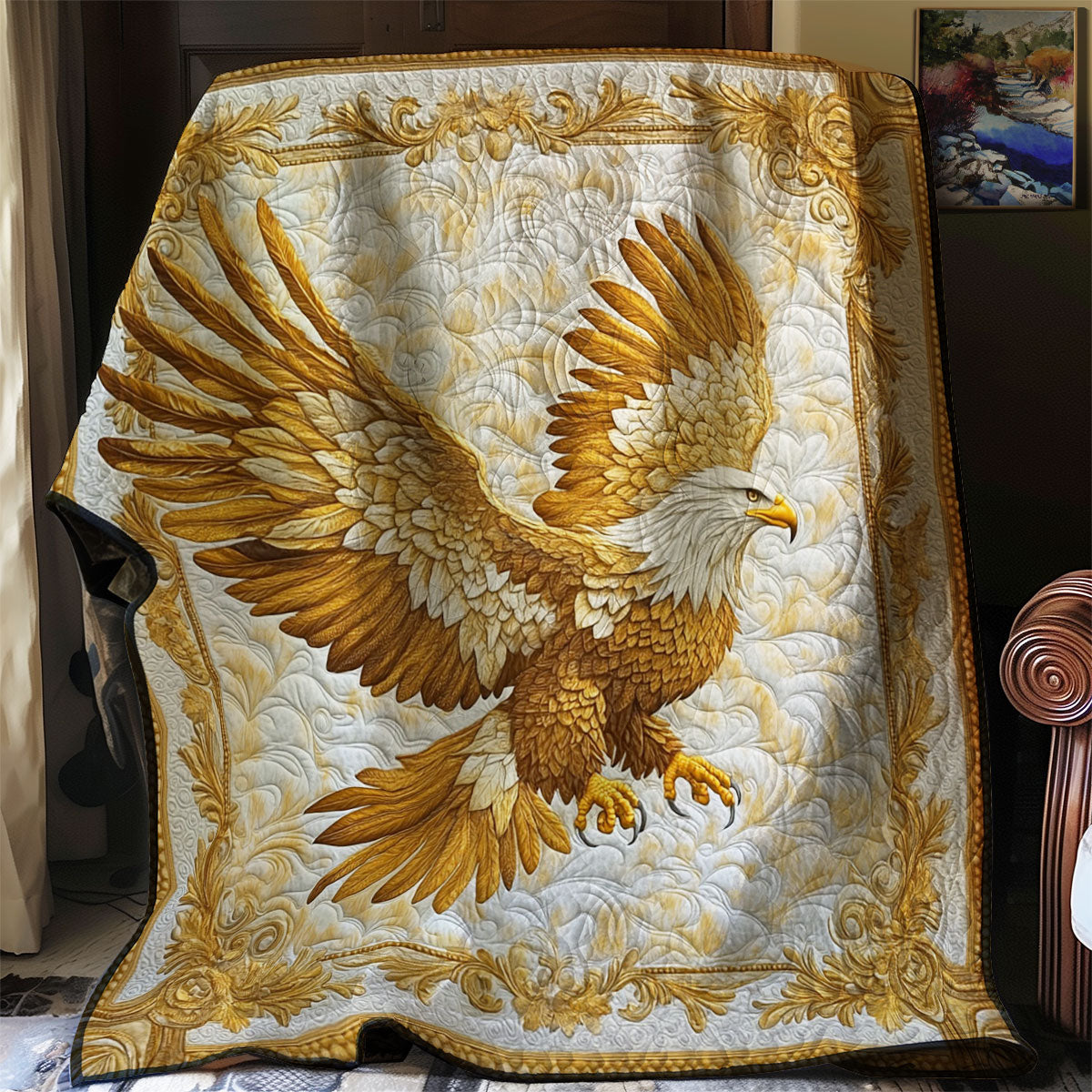 Fierce White Eagle WJ2712013CL Quilt