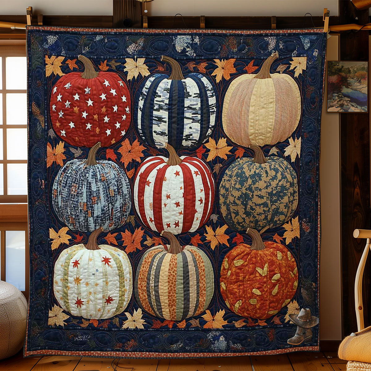 Patchwork Pumpkin WN1511072CL Quilt