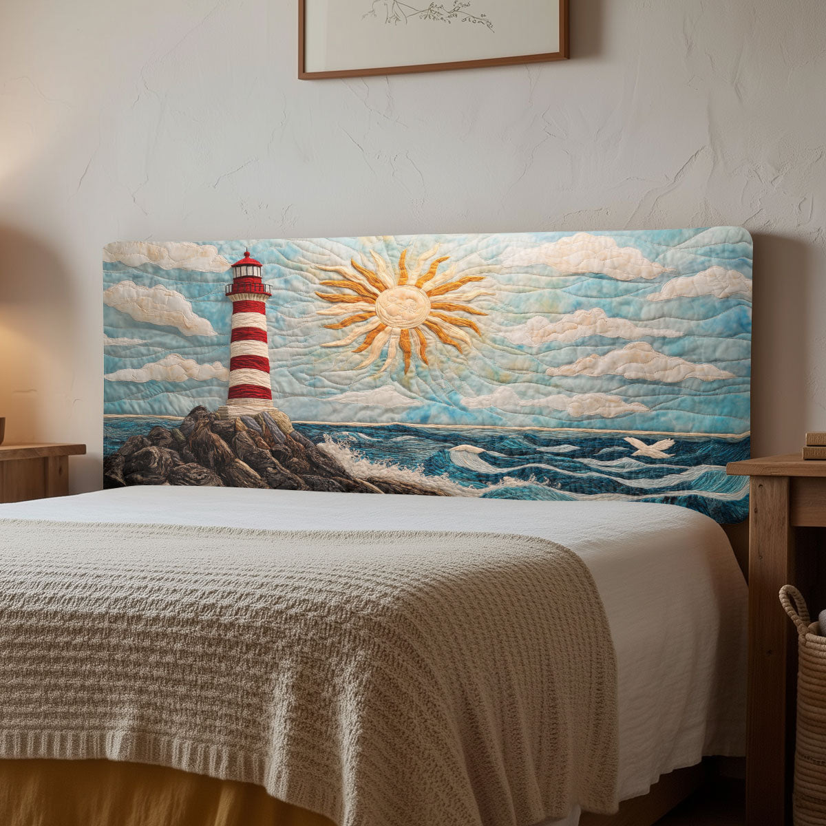 Sea Lighthouse CW1512028CL Quilted Headboard Slipcover
