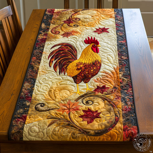 Feathered Farm Friend CM2205046CL Quilted Table Runner