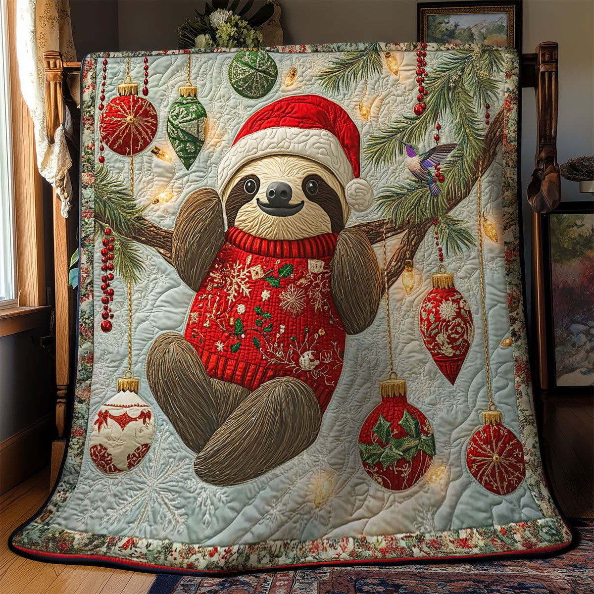 Holiday Sloth Cheer WN1612012CL Quilt