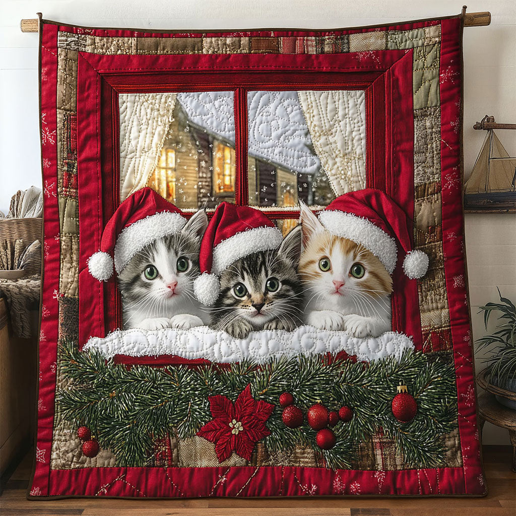 Cat Christmas Love WN1411008CL Quilt