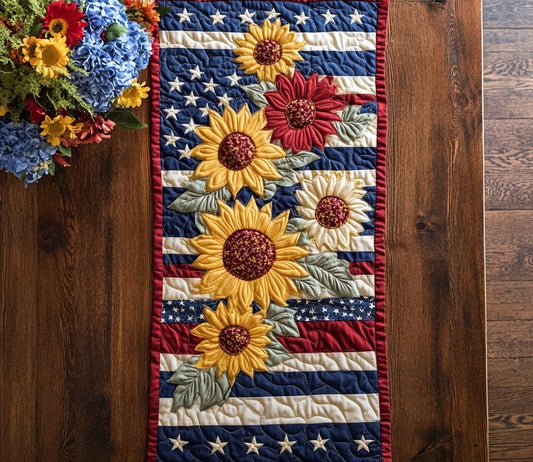 American Sunflower WX2904003CL Quilted Table Runner