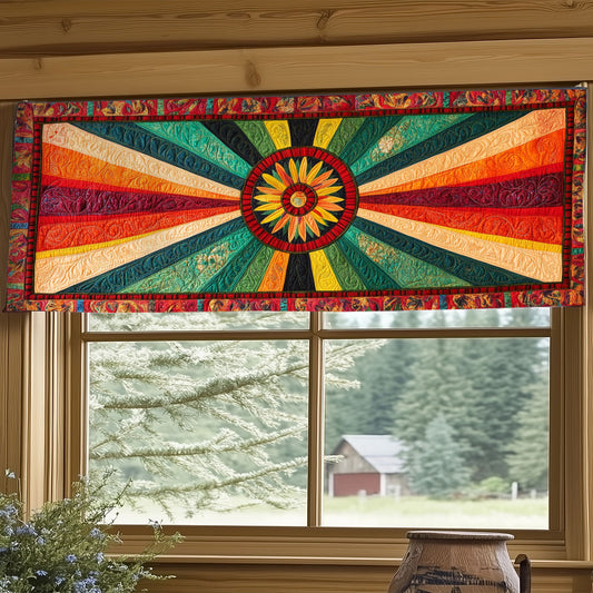 Sunflower Ray WY2404056CL Quilted Valance