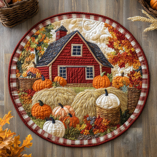 Autumn Harvest Farm WY0108080CL Quilted Round Mat