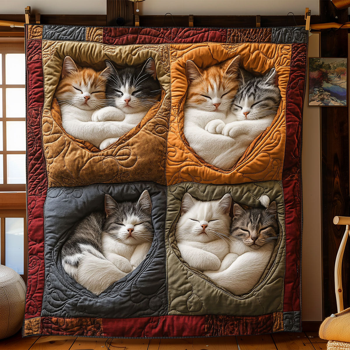 Cat Moments CP0512136CL Quilt