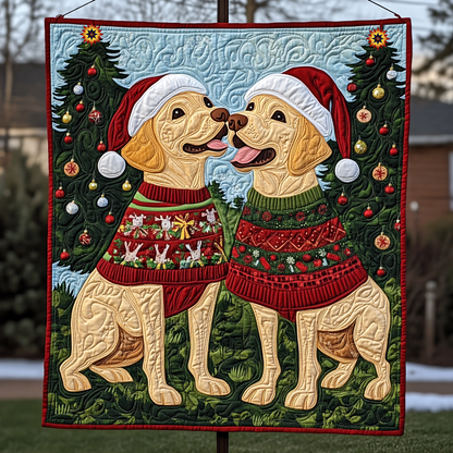 Holiday Season Labradors XR0611007CL Quilt