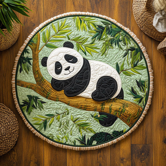 Bamboo Panda WY2203005CL Quilted Round Mat