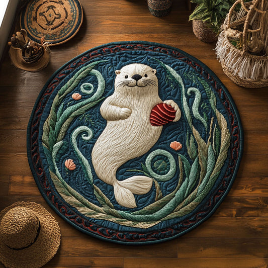 Otter Sea Weed WY0206034CL Quilted Round Mat