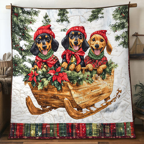 Winter Adventure Dachshund WN1211129CL Quilt